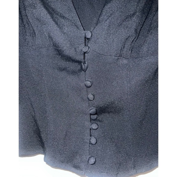 Reformation Black Nell Long Sleeve Henley v neck boho minimalist xs - Picture 8 of 8